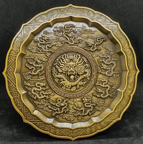 Ancienne assiette bronze - ancienne,