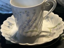 HAVILAND Myosotis Service à Café Vintage Porcelaine De Limoges   10 Tasses 1970