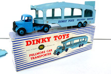 DINKY TOYS GB PULLMORE CAR TRANSPORTER + LOADING RAMP  REF 982  53/64  BOITE D'O