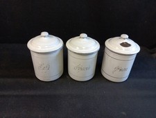 Série De Pots À Épices émaillé H 18cm Diam. 12cm