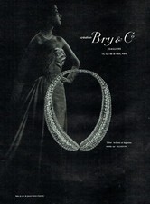 publicité Advertising 0921 1952   Palladium  parure collier  robe Jeanne Lanvin 