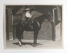 Garçon monte cheval équitation - Photo ancienne 1930