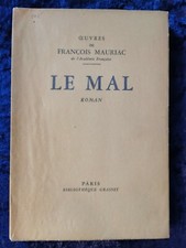 François Mauriac - Le Mal Grasset 1935 livre ancien littérature