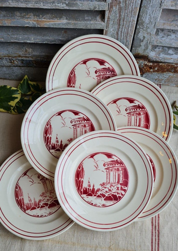 Anciennes assiettes plates - anciennes,