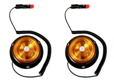 2x LED Gyrophare 4 Öko-tex E9 Ece R10 Aimant Voiture Camion Tracteur Témoin