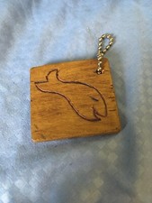 VINTAGE Square Wood With Fish