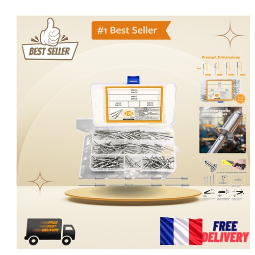 120 rivets pop aluminium - rivets,