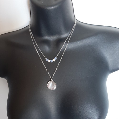 Collier 46cm acier - collier, inoxydable