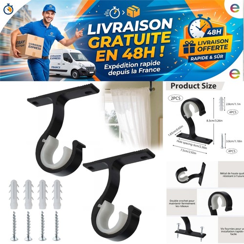 Support tringle rideaux - de,