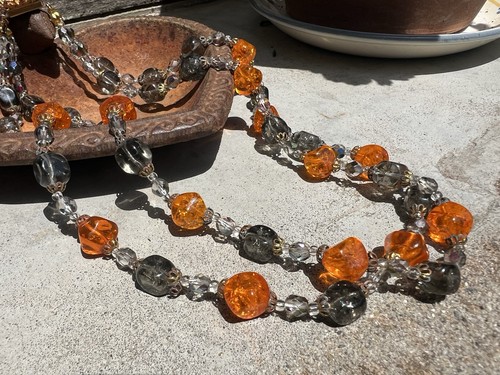 Collier ancien rangs perles - collier,