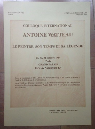 Colloque watteau 1984 affiche - colloque,