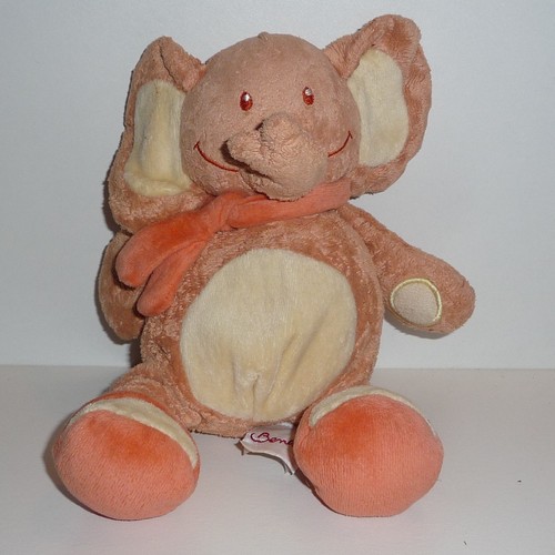 Doudou eléphant orange bengy - ,