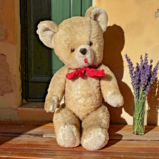 Amazing Rare French Vintage 1950s Teddy Bear 21in 54cm mohair excelsior staffing