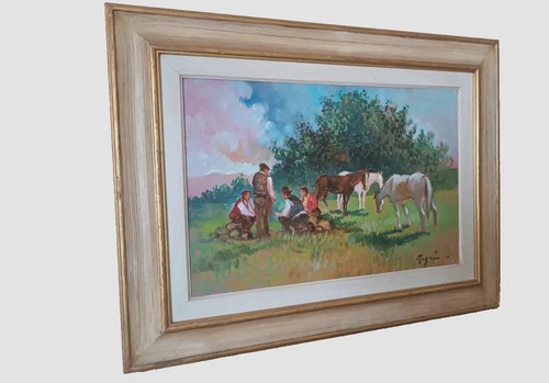 Peinture huile paysage - peinture, À