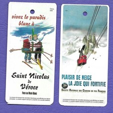 ANCIENS FORFAITS DE SKI ILLUSTRÉS,  MONT D'ARBOIS, COLLECTOR, LOT DE 2