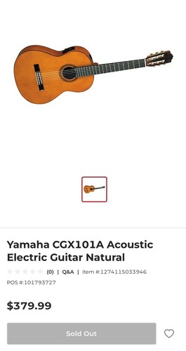 Yamaha cgx101a acoustic - yamaha,
