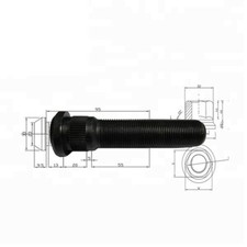 5 GOUJONs + ECROU M20X1.5 88MM