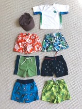 Lot of 9 baby boy swim suits