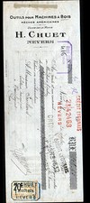 NEVERS (58) OUTILS pour SABOTIERS & pour MACHINES à BOIS "H. CHUET" en 1924