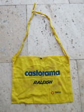 Musette cycliste CASTORAMA RALEIGH jaune vintage sac ravitaillement collection