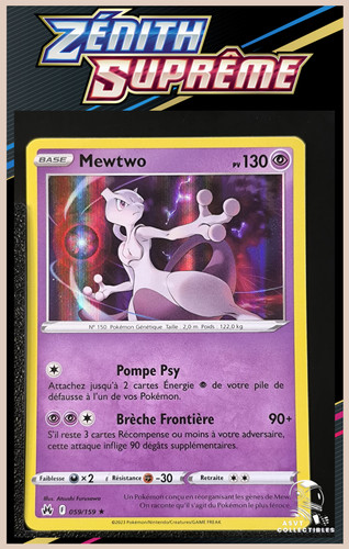 Carte pokémon mewtwo 059 159 - pokémon,