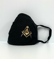 Soft Black Facemask Masonic