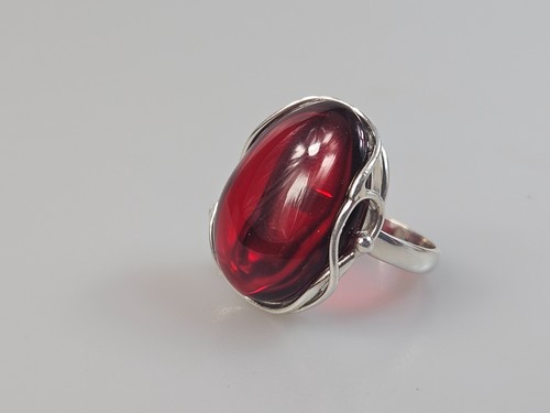 Bague argent rouge - bague, 925