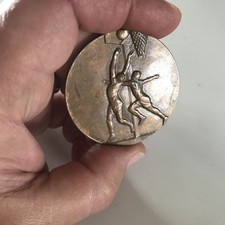 MEDAILLE BRONZE "" E. FRAISSE "" BASKET SPORT, JEUX OLYMPIQUE Art Deco