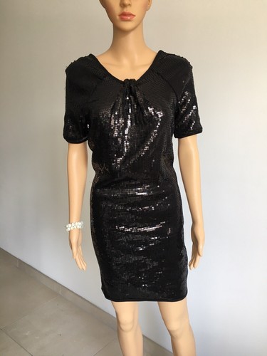 Robe noire sequins - robe,