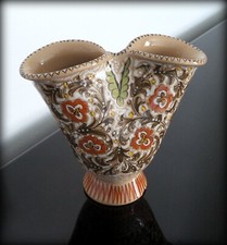 Ancien vase MOLARONI vintage année 40-50 ( PESARO )-Vase double col en 8 signé