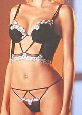 vente Sale Neuf Party Set M Top Bra A (B)+ String Dessous Lingerie Haute Couture