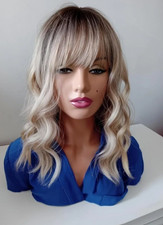 perruque blonde carré 14 inch