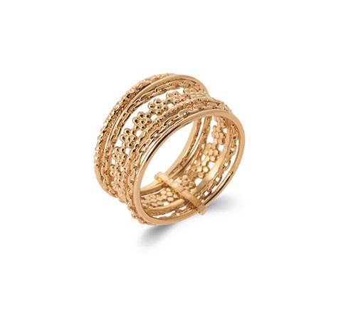 Bague plaqué 18 carats - plaqué,