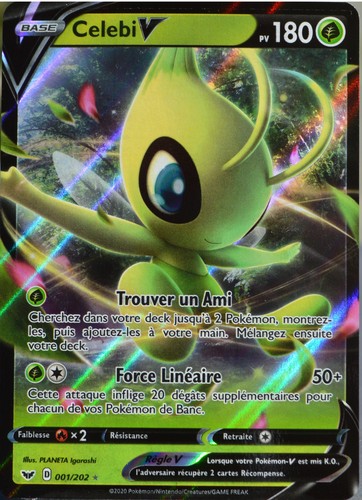Carte pokémon 202 celebi v - celebi,