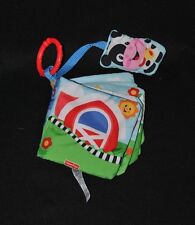 Peluche doudou Mon petit livre à moi FISHER PRICE Animaux de la ferme TTBE