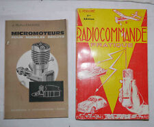Lot 2 x livres modélisme : Micromoteurs (1960) et Radiocommande Pratique (1967)
