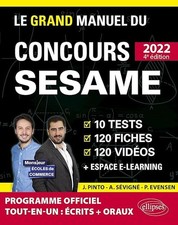 Le Grand Manuel du concours SESAME: 10 tests, 120 fiches, 120 vidéos de cours, 1