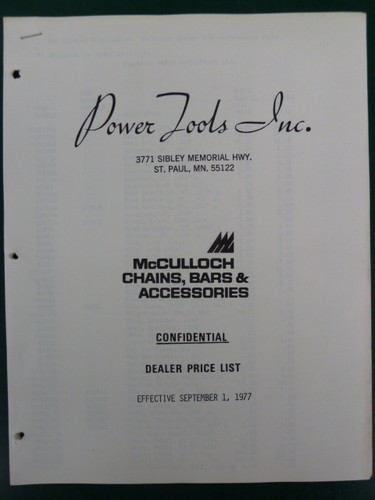 1977 mcculloch chain saw - 1977,