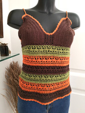 Top maille crochet MIM vert