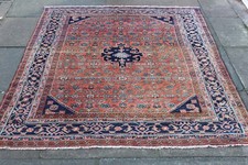 Fin Ancien Main Fabriqué Traditionnel Oriental Laine Délavé Red Tapis 195x145cm