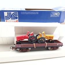 JOUEF 6520  WAGON PLAT SNCF AVEC CHARGEMENT DE 2 TRACTEURS AGRICOLE  HO