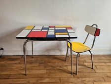 Création sur Table en Formica Esprit Mondrian