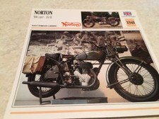 Carte moto Norton 500 cm3 16H armée 1940 collection Atlas motorbike UK