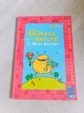 LIVRE SCOLAIRE LES ANIMAUX ET LA NATURE PAR LES MOTS CROISÉS ÉDITIONS RETZ TBE