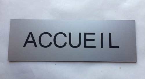 Plaque panneau accueil - panneau, "accueil"