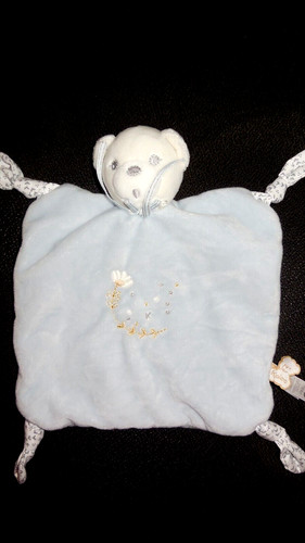 Doudou plat lapin ours - plat,