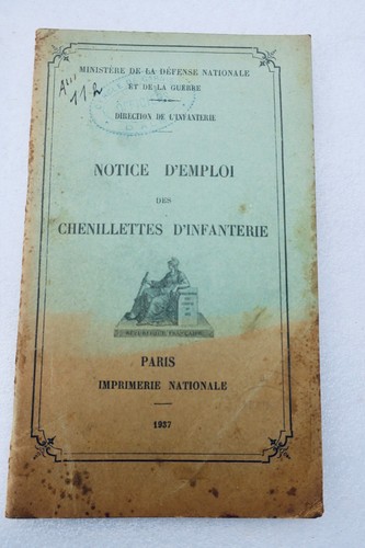 Chenillettes notice emploi - notice, d'emploi