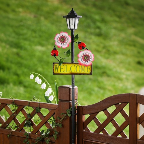 Lampe cour avec motif - de,