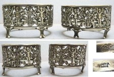 Paire saleron salière argent