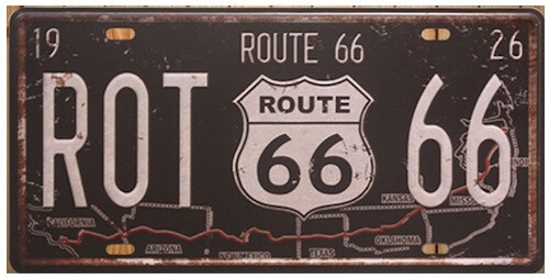 Plaque voiture route - plaque, 66